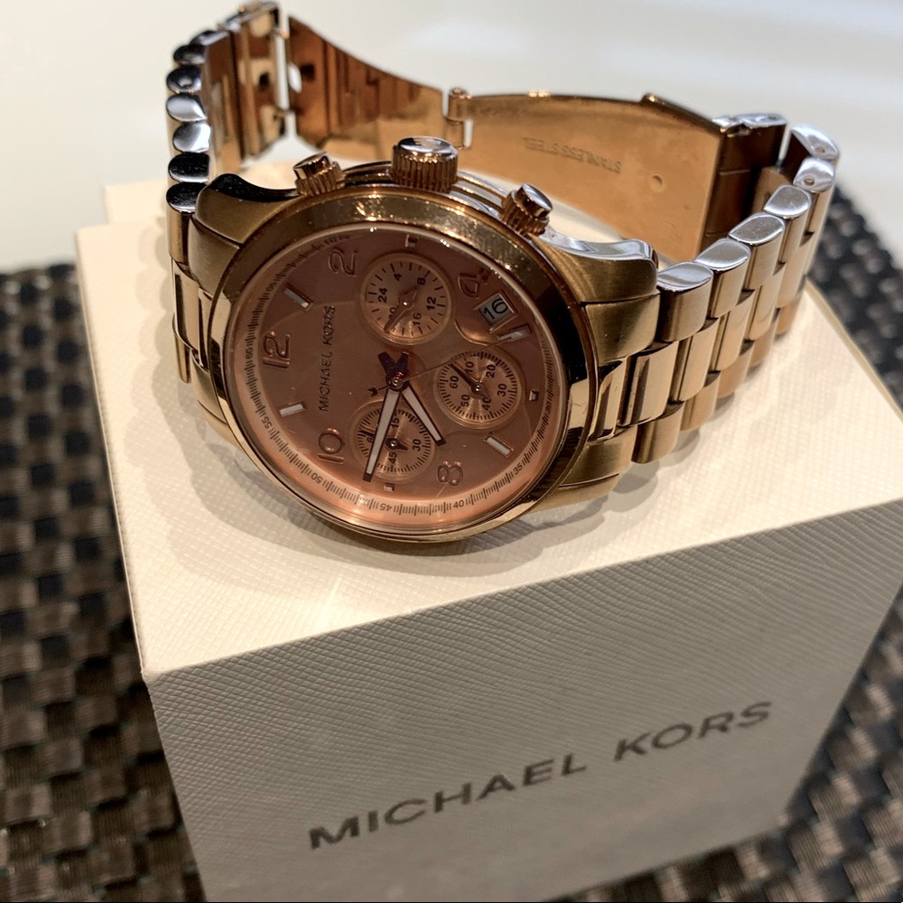 Michael Kors Bradshaw Rose Gold-Tone Watch